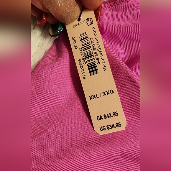 Victoria's Secret Strappy Back Sports Bra Sz XXL NWT Pink - Picture 5 of 5